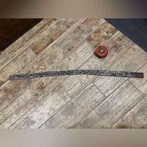 Custom black, greyish western belt.